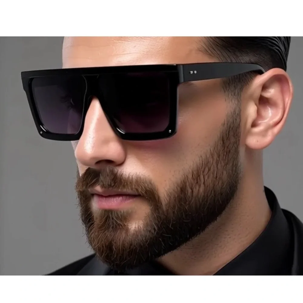 Sunglasses Fashion‎ Square Frame Oversized Sun Glasses Sreet Wear Trendy Lentes